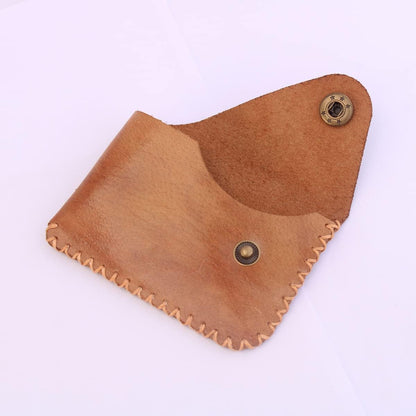 HOTYANTA Handmade Weaving sewing Genuine Leather slim Card Case Wallet Front Pocket Card Organizer