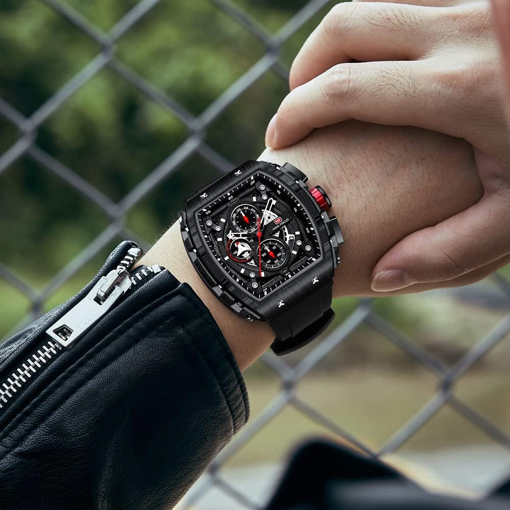 HOTMini Focus Men's Watch Fashion Sport Wrist Watches (Chronograph/Waterproof/Luminous/Calendar) Silicon Strap Quartz Watches for Men