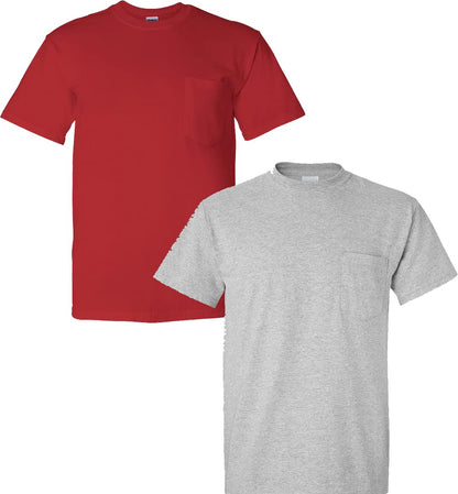 HOTGildan Adult Ultra Cotton T-Shirt with Pocket, Style G2300, 2-Pack