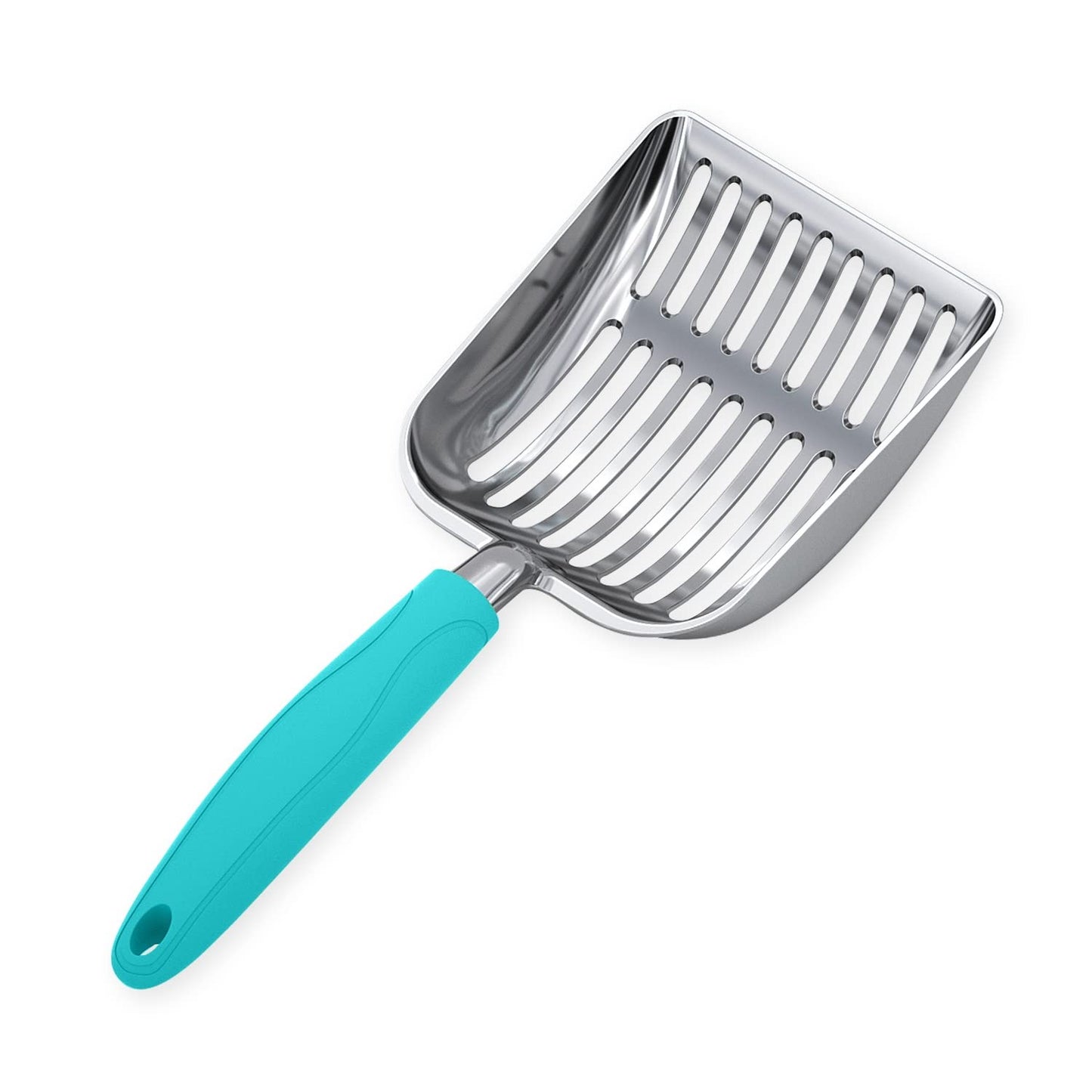 HOTWePet Cat Litter Scoop, Aluminum Alloy Sifter, Kitty Metal Scooper, Deep Shovel, Long Handle, Poop Sifting, Kitten Pooper Lifter, Durable, Heavy Duty, for Litter Box