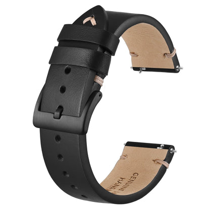 HOTBISONSTRAP Distressed Leather Watch Strap, Watch Replacement Bands for Men, Quick Release Spring Bars, Band Width 18mm 19mm 20mm 22mm 24mm