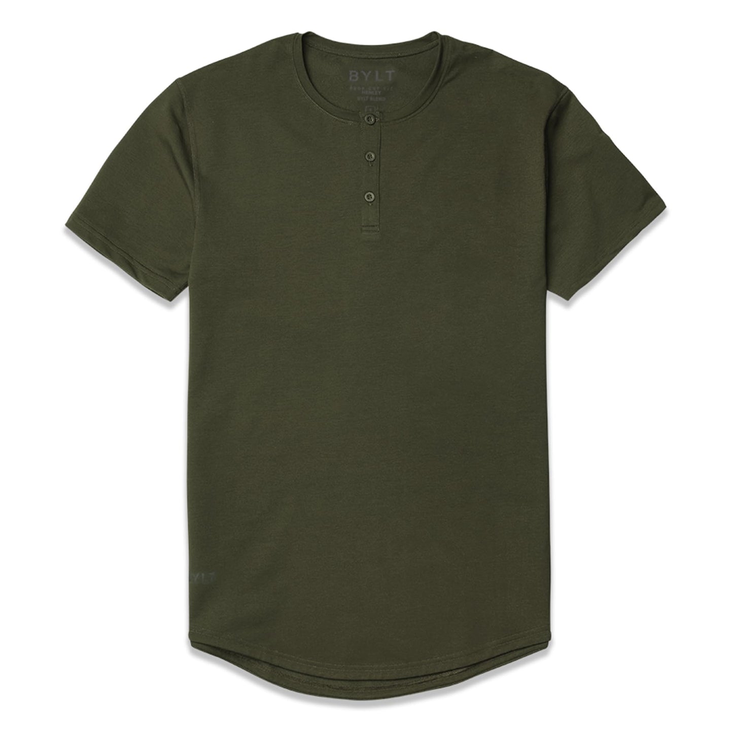 HOTBYLT Drop-Cut Henley Shirts for Men, 3-Button Closure, Short Sleeve, Casual T-Shirt, Soft & Breathable, Wrinkle Resistant