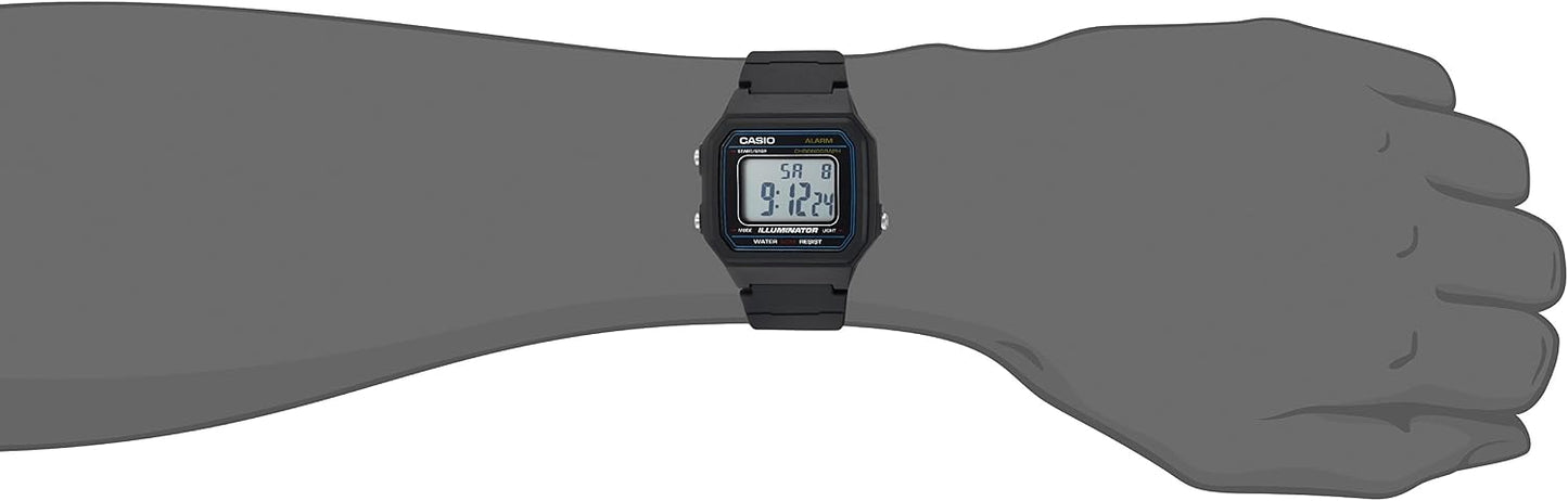 HOTCasio W217H Series | Men’s Digital Watch | 50M WR | 1/100 Second Stopwatch | LED Backlight | Countdown Timer | 100 SEC Chronograph | Daily Alarm | Hourly Time Signal | 7 Year Battery