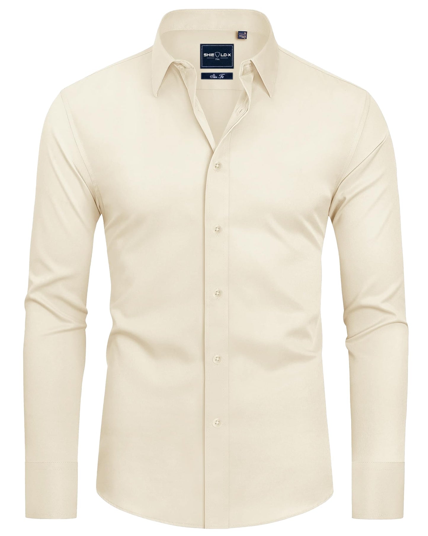 HOTAlimens & Gentle Slim Fit Dress Shirts for Men Long Sleeve Stretch Stain Proof Wrinkle Free Button Down Shirts Formal Shirts