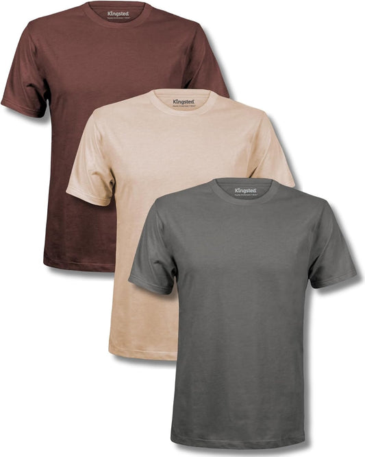 HOTKingsted T-Shirts for Men Pack - Royally Comfortable - Super Soft Premium Fabric - Well-Crafted Classic Tee