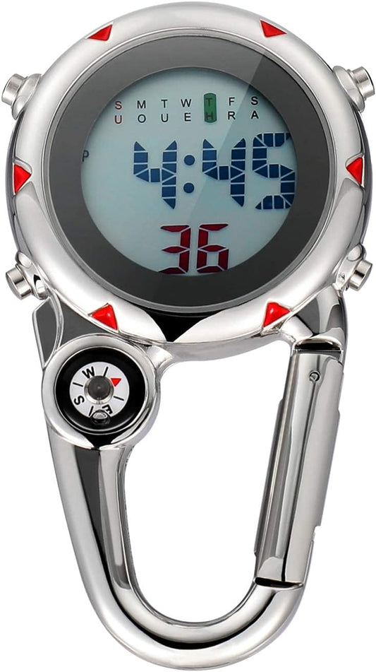 HOTIMIKEYA Outdoor Sport Watches Stopwatch, Clip Watch Clip Hanging on Quartz Watch for Climbing Hiking