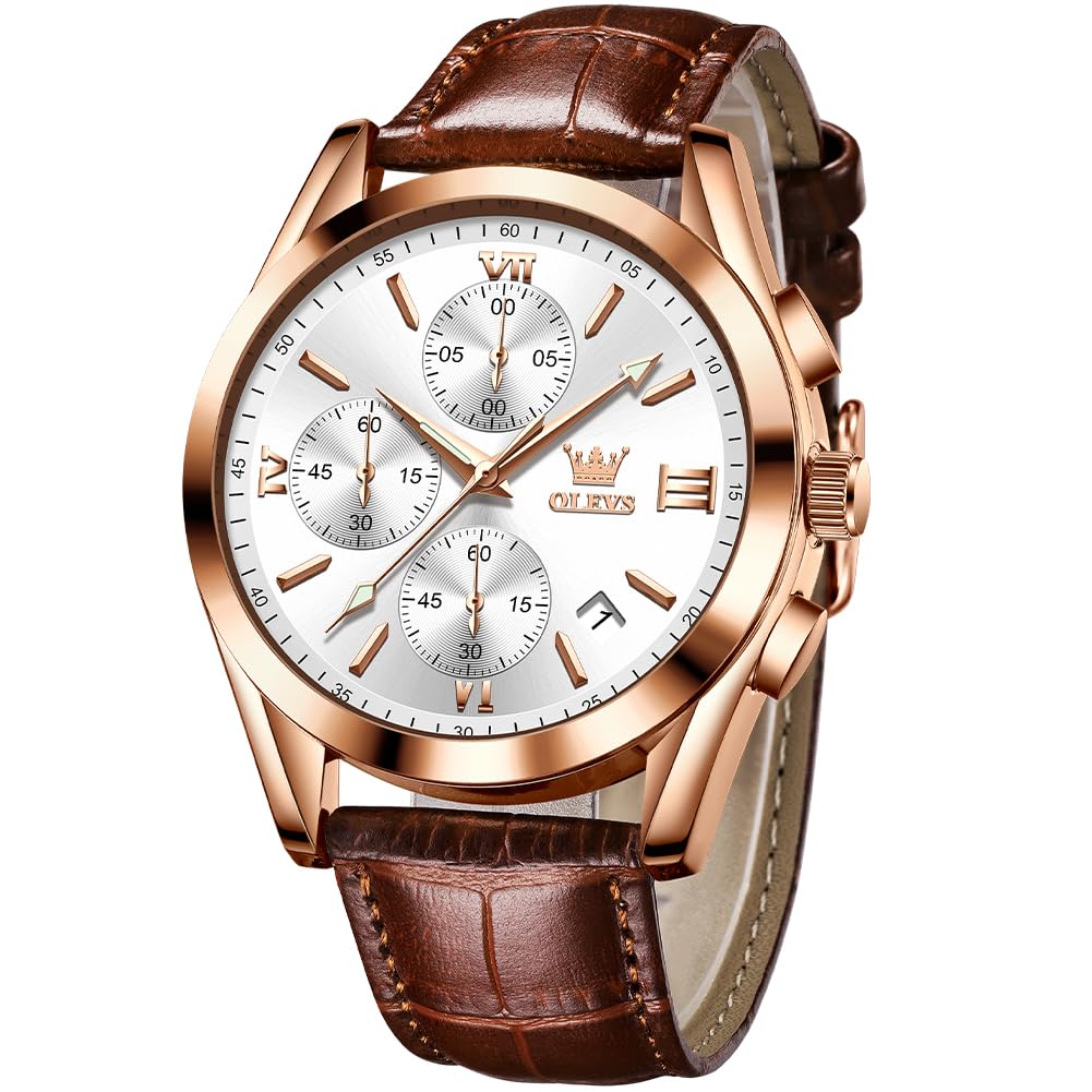 HOTOLEVS Mens Watches Stylish Chronograph Waterproof Luminous Silicon Strap Multifunction Watches for Men Business Men Wrist Watch