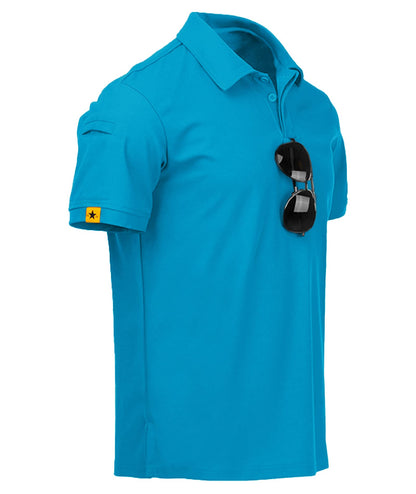 HOTV VALANCH Mens Polo Shirts Short Sleeve Moisture Wicking Golf Polo Athletic Collared Shirt Tennis T-Shirt Tops