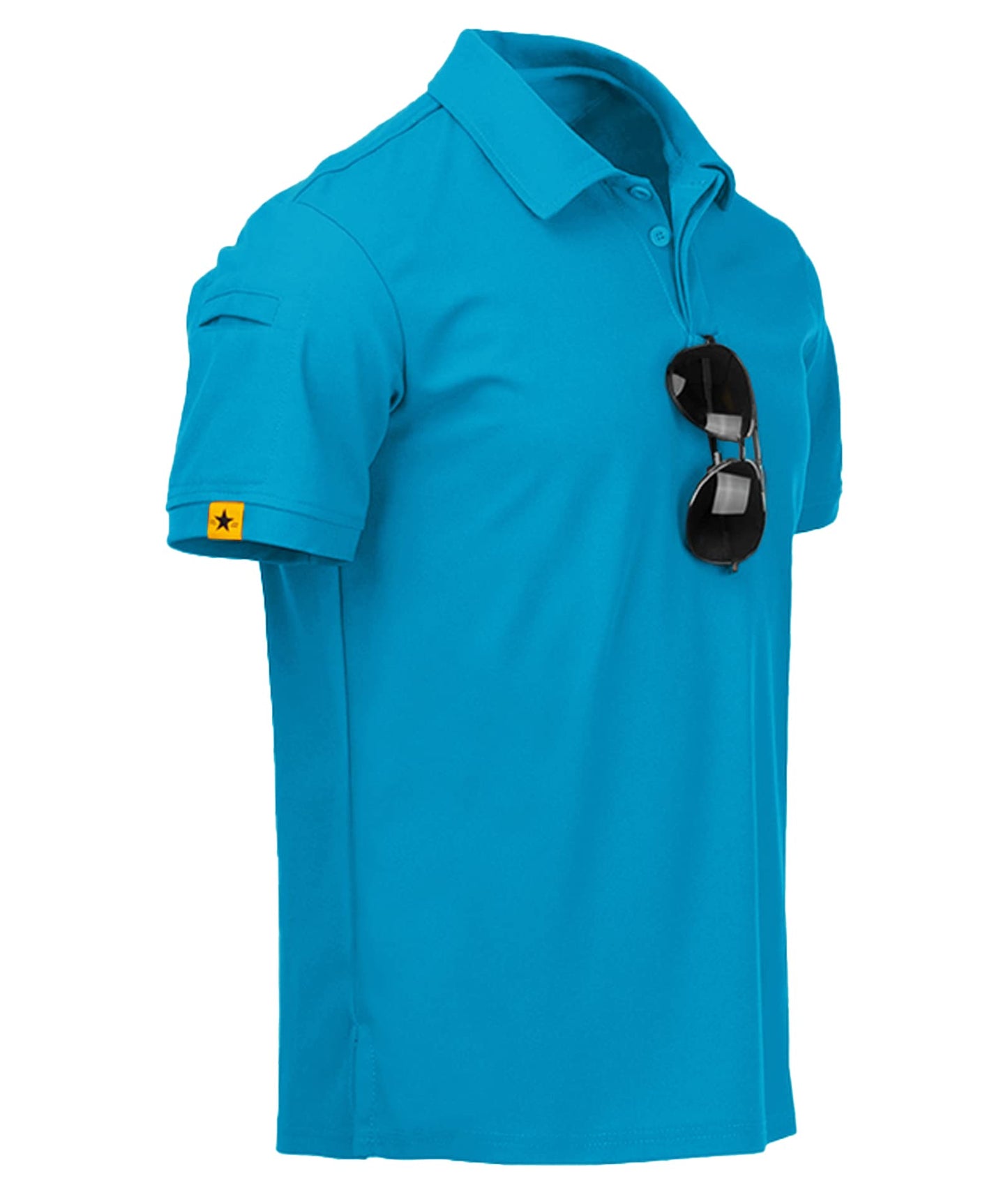 HOTV VALANCH Mens Polo Shirts Short Sleeve Moisture Wicking Golf Polo Athletic Collared Shirt Tennis T-Shirt Tops