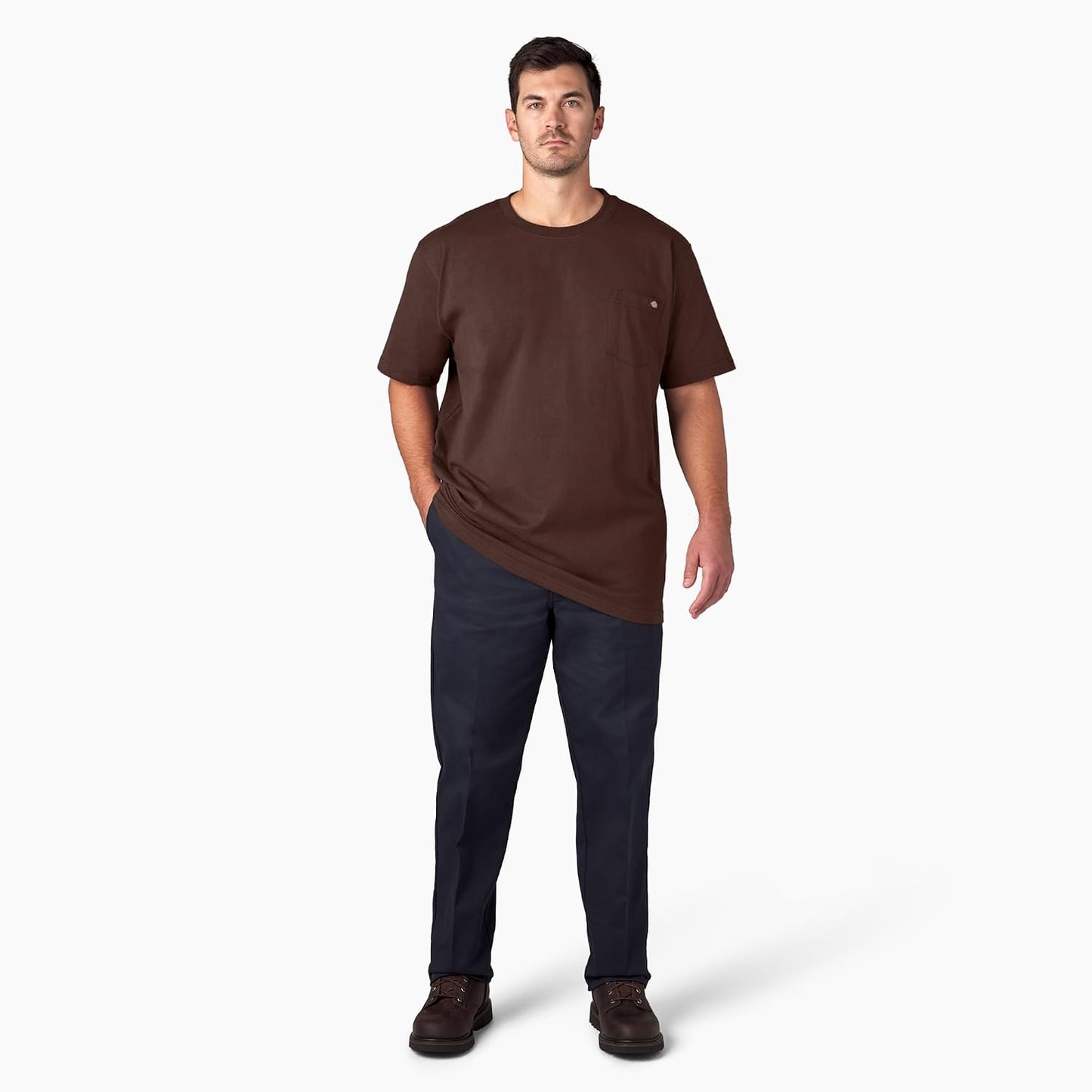 HOTDickies Men's Heavyweight Heathered Short Sleeve Pocket T-Shirt
