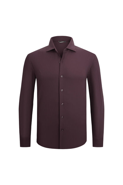HOTSAMERM Mens Dress Shirt Stretch Wrinkle Free Casual Button Down Shirts | 4-Way Stretch & Moisture Wicking Performance Shirt for Business, Wedding, Work, Church, Easy Care Lightweight & Breathable