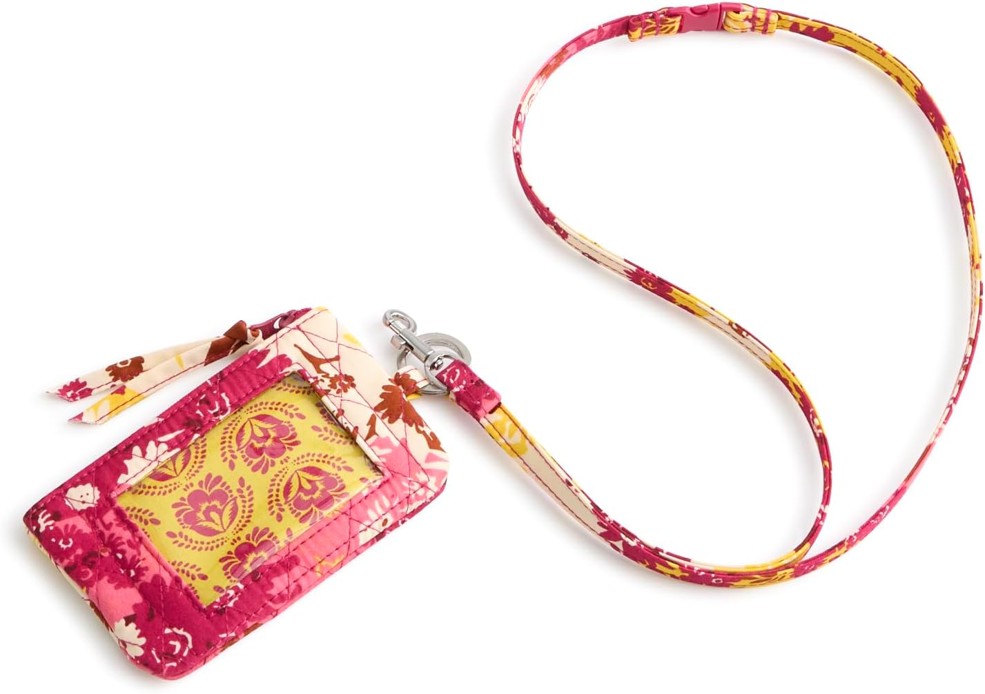 HOTVera Bradley womens Premium Cotton Zip Id Pouch W/Breakaway Lanyard