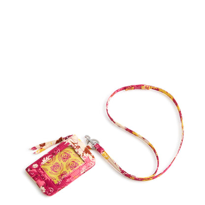 HOTVera Bradley womens Premium Cotton Zip Id Pouch W/Breakaway Lanyard