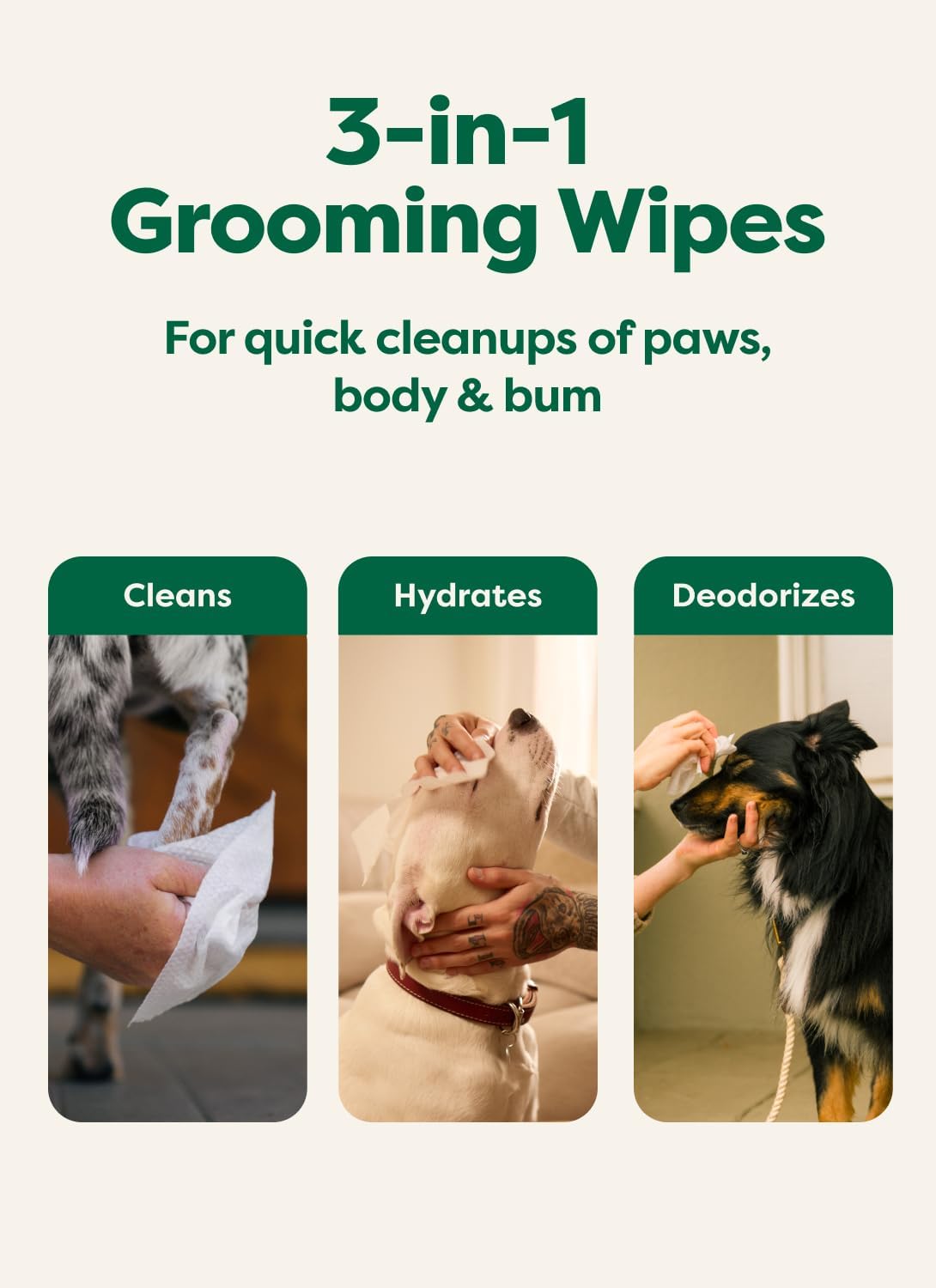 HOTearth rated Dog Wipes, Hypoallergenic, Cleaning and Hydrating, for Grooming Paws, Body and Butt, Lavender Scented, 400 Count