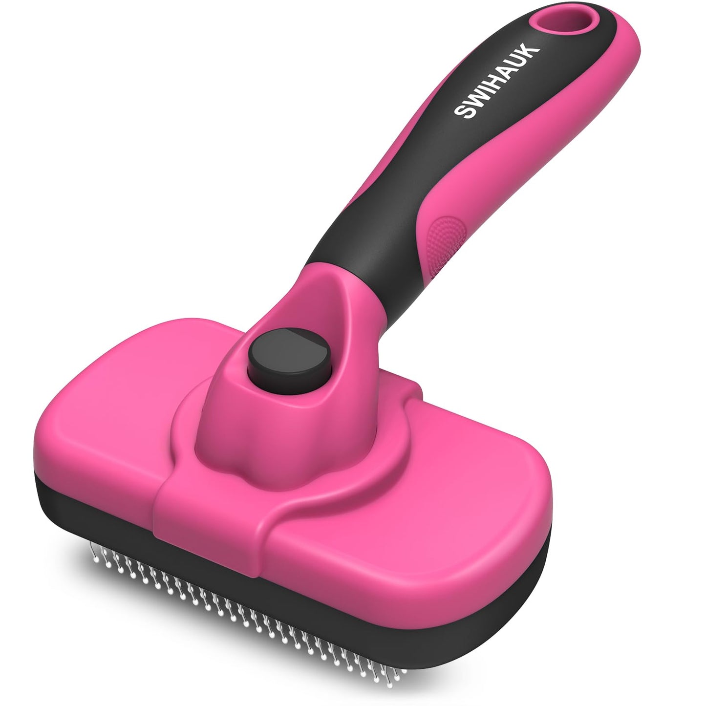 HOTSwihauk Self Cleaning Slicker Brush - Skin Friendly Deshedding Grooming Tool for Dogs & Cats, Suitable for Shedding & Haired Pets, with Pet Supplies Accessories, Blue