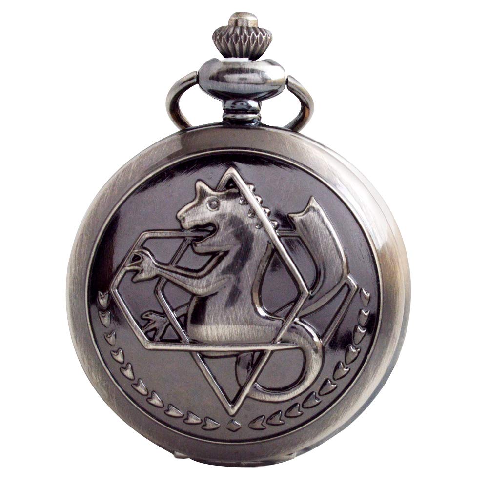 HOTBOSHIYA Fullmetal Alchemist Pocket Watch with Chain Box for Cosplay Accessories Anime Merch