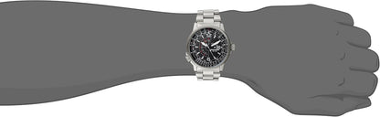 HOTCitizen Men's Eco-Drive Promaster Air Nighthawk Pilot Stainless Steel Watch, Luminous, Black Dial, 42mm (Model: BJ7000-52E)