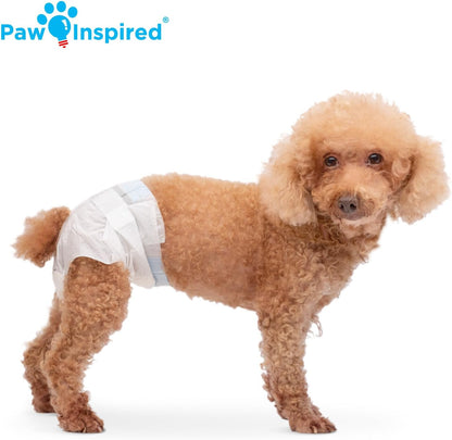 HOTPaw Inspired 32ct Disposable Dog Diapers | Female Dog Diapers Ultra Protection | Diapers for Dogs in Heat, Excitable Urination, or Incontinence (Small)
