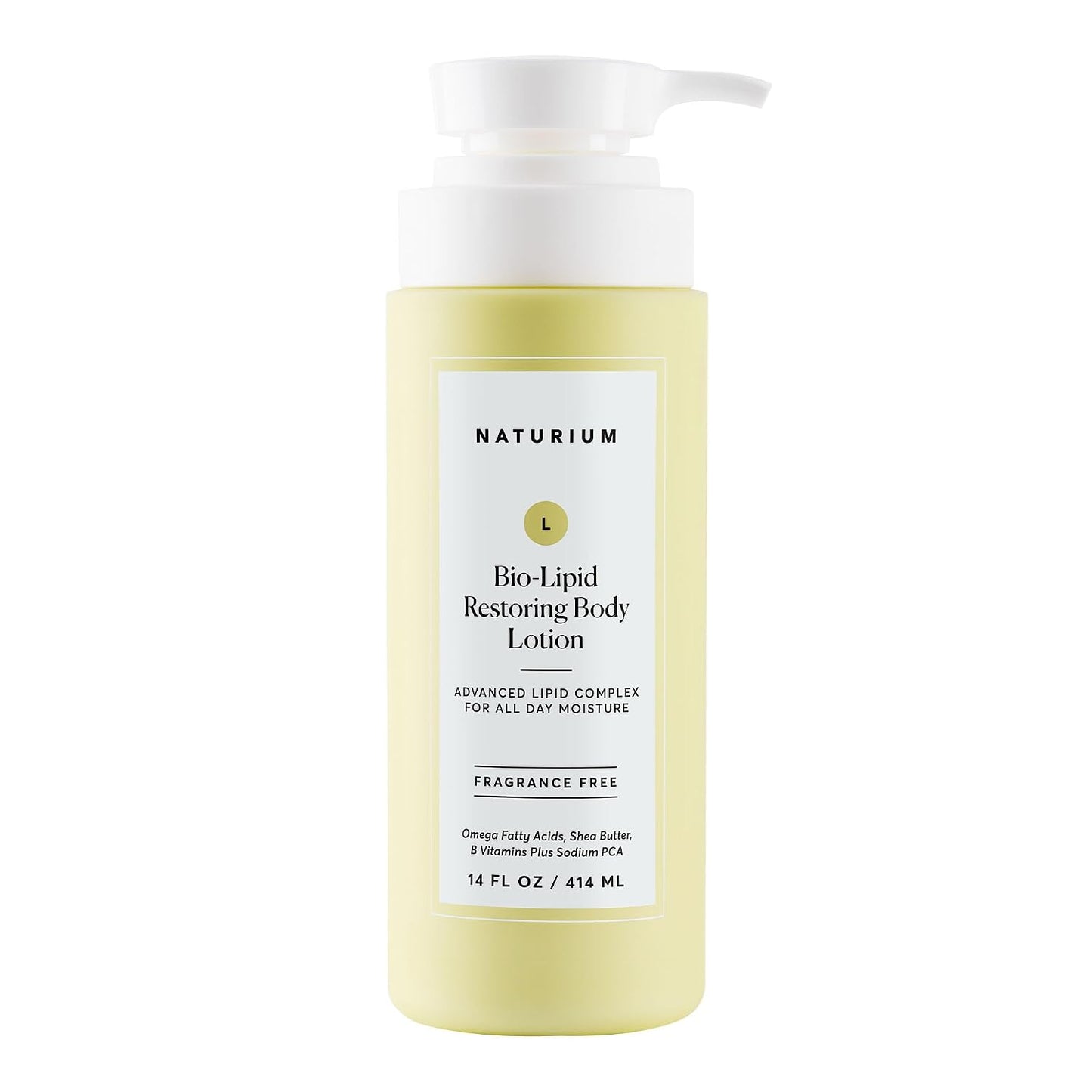 HOTNaturium Bio-Lipid Restoring Moisturizing Body Lotion with Shea Butter, Fragrance Free, 14 oz