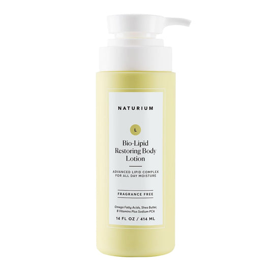 HOTNaturium Bio-Lipid Restoring Moisturizing Body Lotion with Shea Butter, Fragrance Free, 14 oz