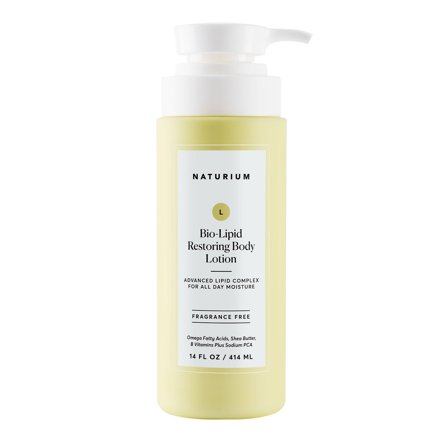 HOTNaturium Bio-Lipid Restoring Moisturizing Body Lotion with Shea Butter, Fragrance Free, 14 oz