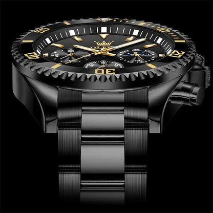 HOTOLEVS Mens Stainless Steel Watch Fashion Luxury Big Face Analog Waterproof