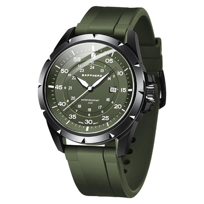 HOTSAPPHERO Mens Watch 50M Waterproof Luminous Quartz Analog Watches with Date Display Casual Stylish Work Business Classic Silicone Strap Men's Wrist Watches Elegant Gifts for Men