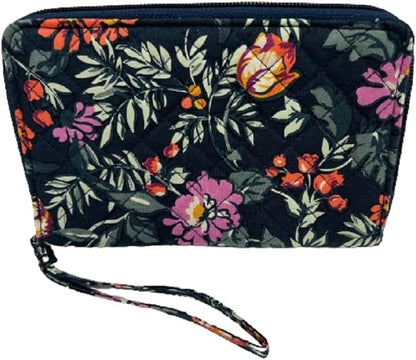 HOTVera Bradley Women's Zip-Around Wallet Wristlet in Fresh-Cut Floral Green