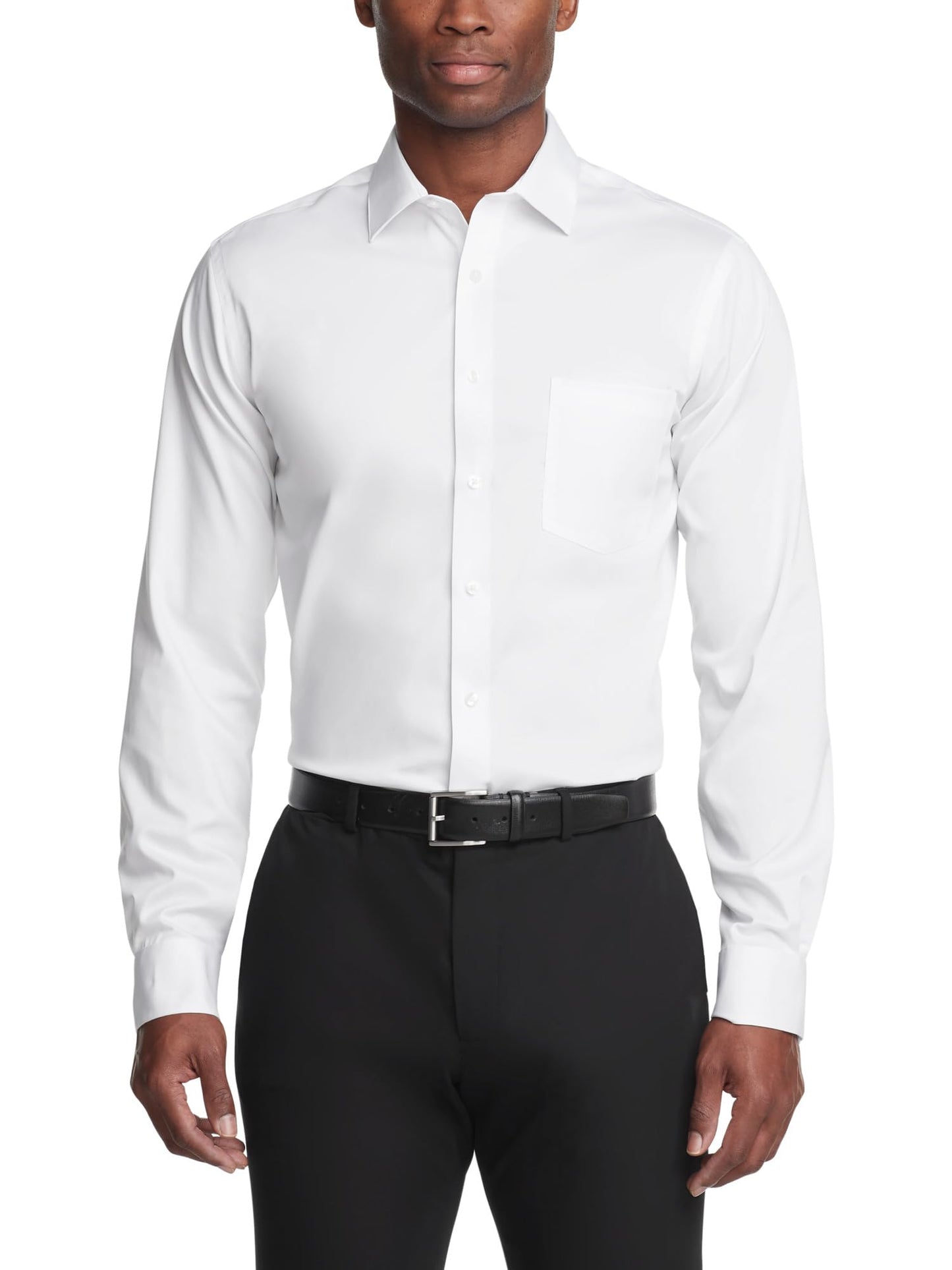 HOTVan Heusen Men's Dress Shirt Regular Fit Ultra Wrinkle Free Flex Collar Stretch Solid