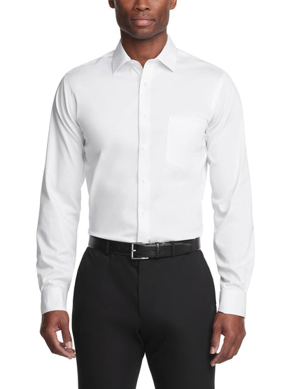 HOTVan Heusen Men's Dress Shirt Regular Fit Ultra Wrinkle Free Flex Collar Stretch Solid