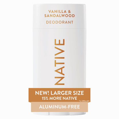 HOTNative Aluminum Free Deodorant, Cashmere & Rain, Large Size Stick, 72 Hour Odor Control, for Women & Men, Contains Naturally Derived Ingredients, 3.1 oz