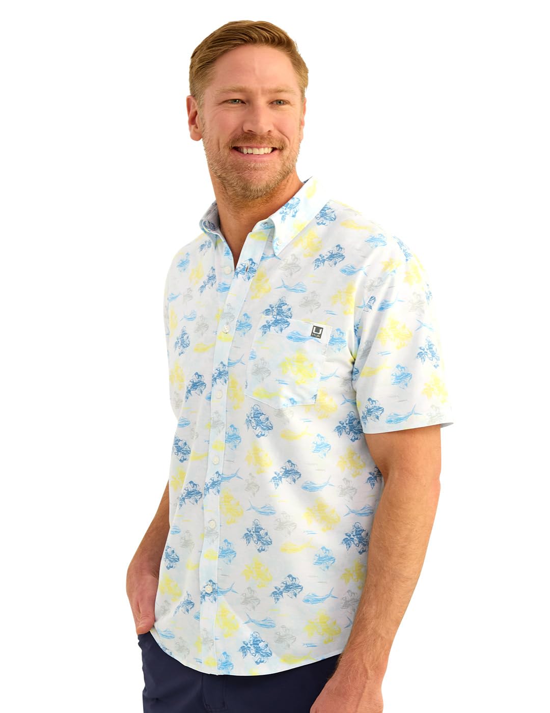 HOTHUK Mens Kona Short Sleeve Shirt | Performance Button Down
