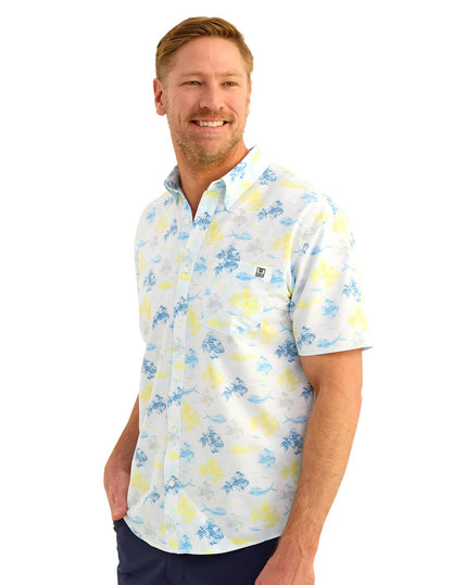 HOTHUK Mens Kona Short Sleeve Shirt | Performance Button Down