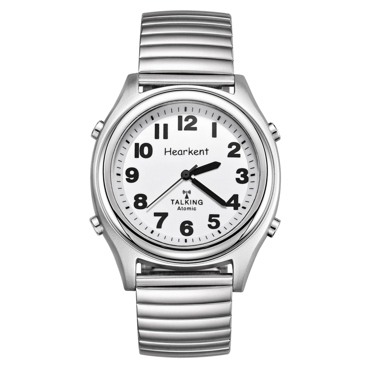 HOTHearkent Atomic American English Talking Watch Speaks Clear and Loud Time, Date and Alarm time Stretch Band is Best Gift for Senior,Visually impaired, or Blind People