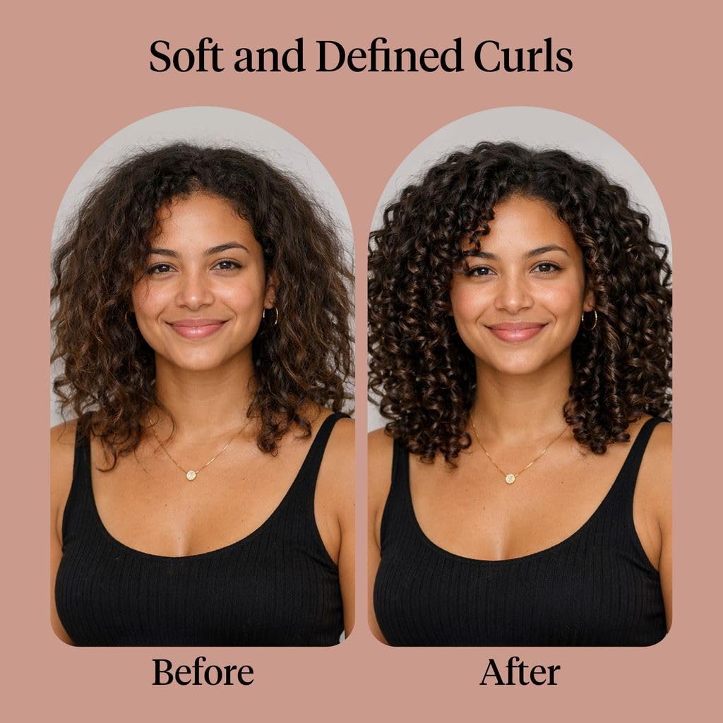 HOTKitsch Moisturizing Curl Cream for Curly Hair – Lightweight Curly Hair Products for Men & Women | Defines Curls, Controls Frizz & Boosts Shine | Hydrating Curling Cream