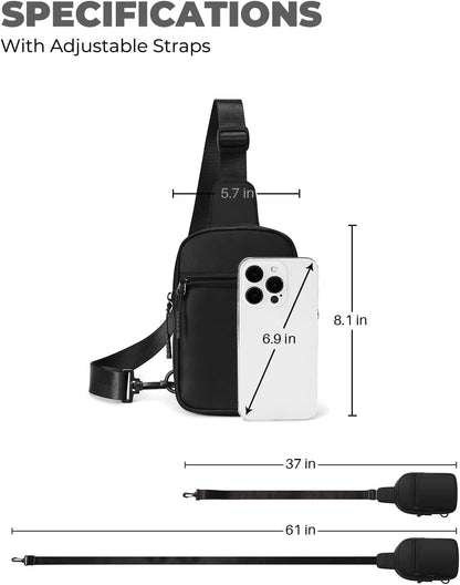 HOTCHOLISS Small Sling Bag for Women and Men, Crossbody Bags Trendy Fanny Packs Chest Bag with Extended Strap