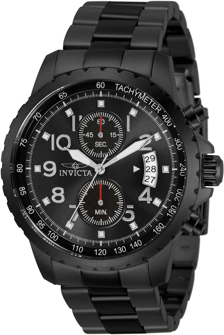 HOTInvicta Men's 13787 Specialty Chronograph Black Dial Black Ion-Plated Stainless Steel Watch