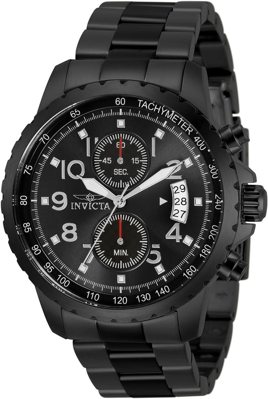 HOTInvicta Men's 13787 Specialty Chronograph Black Dial Black Ion-Plated Stainless Steel Watch