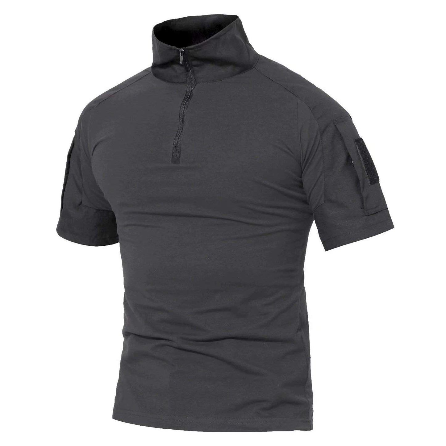 HOTMAGCOMSEN Men's Tactical Military Shirts 1/4 Zip Short Sleeve Slim Fit | Combat, Work, Hiking, Camping, Outdoor, Army Shirt