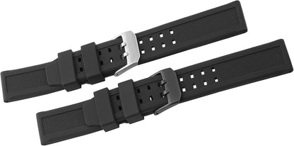 HOTWatch Band Compatible with Luminox, 23mm Soft Rubber Silicone Replacement Wrist Strap for Luminox 3050 8800 and 3950 Series Watch, Black