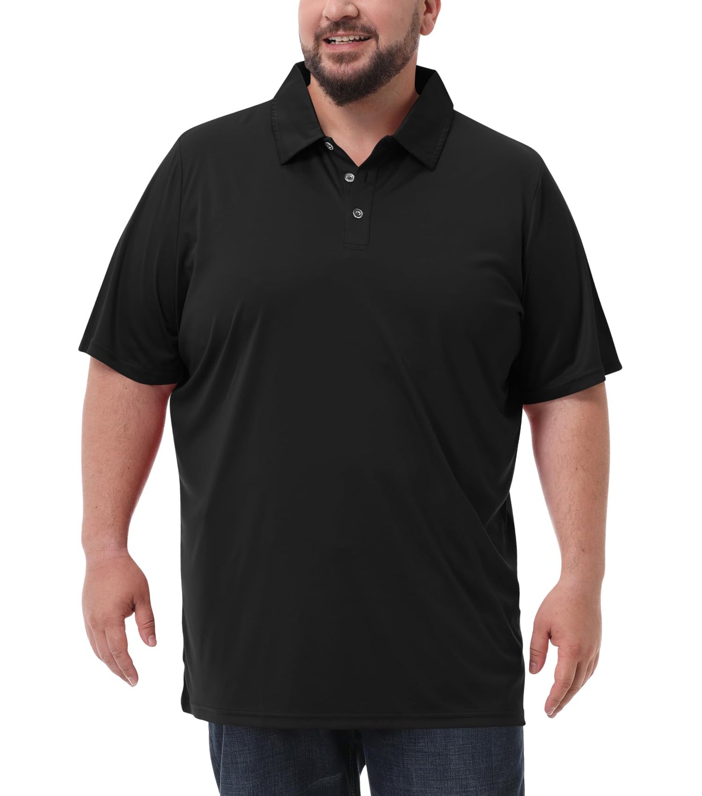 HOTIdtswch Men's Big and Tall Polo Shirts UPF 50+ Casual Work Quick Dry Short Sleeve Collared Golf Shirt（XL-8XL）