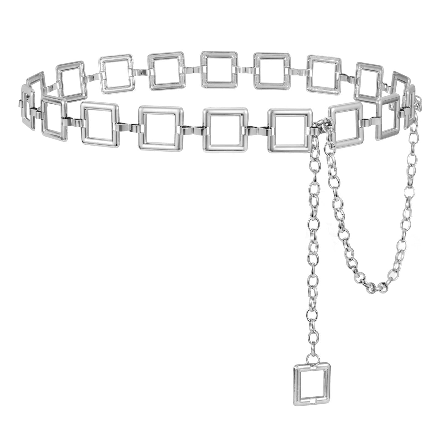 HOTWHIPPY Metal Waist Chain Belt Women Adjustable Body Link Belts Ladies Fashion Chain for Jeans Dress