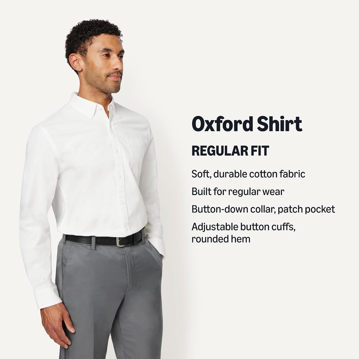 HOTAmazon Essentials Men's Long-Sleeve Pocket Oxford Shirt