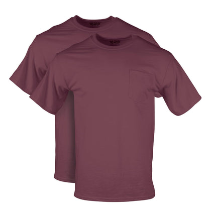 HOTGildan Unisex Adult DryBlend Workwear T-Shirts with Pocket, 2-Pack