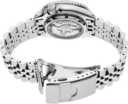 HOTSEIKO SSK001 Automatic Watch for Men - 5 -Sports - Black Dial with Date Calendar and Luminous Hands & Markers and Black & Gray GMT Bezel, 100m Water-Resistant
