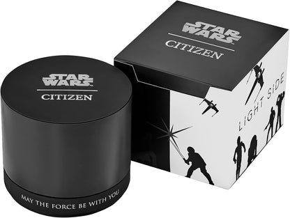 HOTCitizen Eco-Drive Star Wars Men's Watch, Stainless Steel with Orange Leather Strap, Rebel Pilot, Silver-Tone, 44mm (Model: CA4478-56L)
