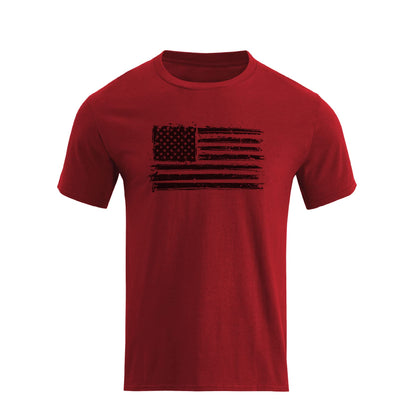 HOTH HYFOL Men's Graphic T-Shirts USA Flag Cotton Short Sleeve American Patriotic Crewneck Casual Regular Tee Shirts