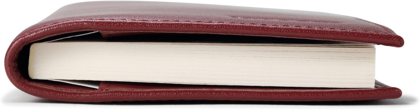 HOTHISCOW Leather Checkbook Cover for Duplicate Checks with Pen Holder | Full grain cowhide, personal check book & register pockets, removable vinyl divider, durable stitching, gifts for women men