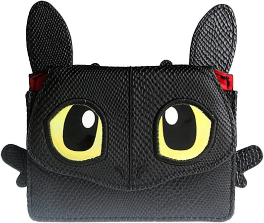 HOTToothless the King of Dragons Movie Character Face Wallet