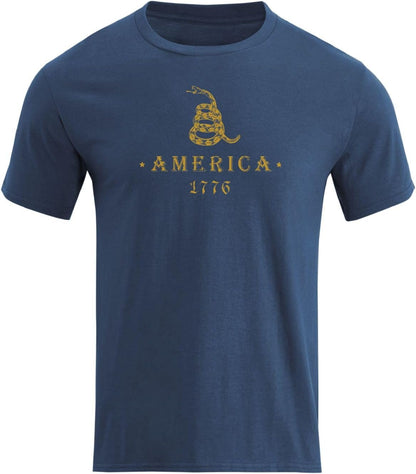 HOTH HYFOL Men's Graphic T-Shirts USA Flag Cotton Short Sleeve American Patriotic Crewneck Casual Regular Tee Shirts